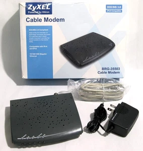 ZyXEL BRG-35503 Cable Modem DOCSIS 3.0 IPv4 & IPv6 Compatible Hitron - OPEN BOX - Picture 1 of 6