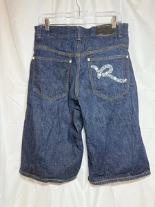 Rocawear Shorts Mens Size 32 Blue Jean Denim Hip Hop Jay Z Rap - Picture 1 of 10