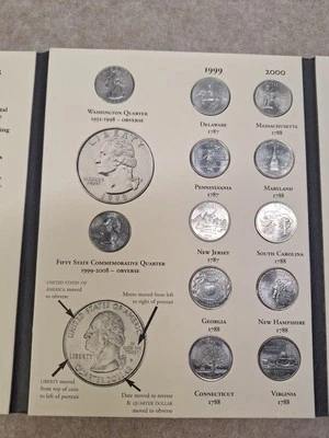 Conjunto completo de cinquenta moedas comemorativas estaduais 1999-2008 circuladas - Imagem 1 de 4