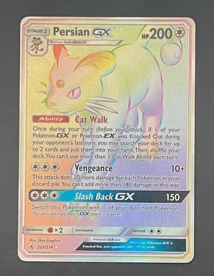 Pokémon Card Persian GX 227/214 Unbroken Bonds - Near Mint - Image 1 of 2
