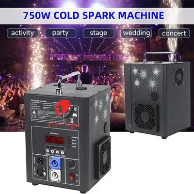 2PC 750W Cold Spark Machine Firework Machine DMX DJ Wedding Stage Effect Machine - Image 1 of 4