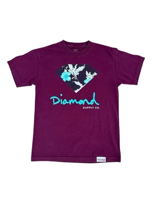 Camiseta Diamond Supply Co con logotipo floral granate para hombre mediana Foto 1 de 4