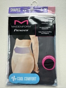 Tanga negra moldeadora de encaje Maidenform L Tame Your Tummy para mujer sin pellizcos comodidad - Imagen 1 de 2