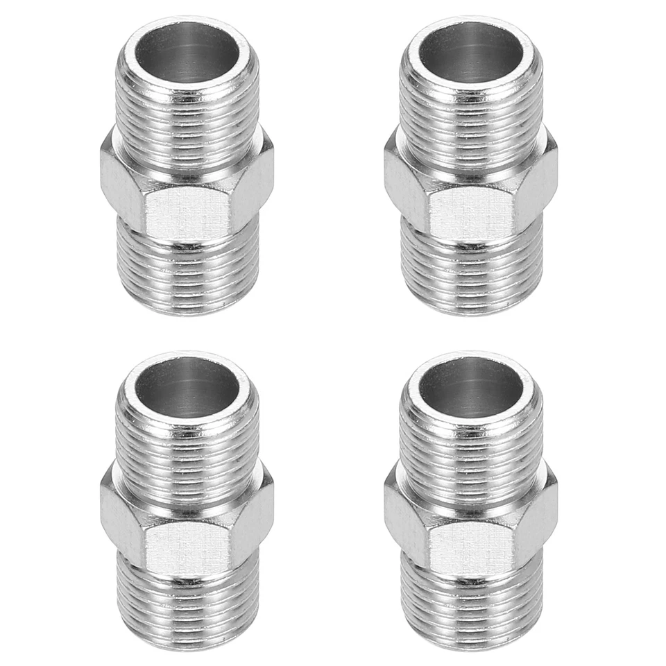1/8 to 1/8 Air Brush Hose Adapter, 4PCS 1/8" BSP Male to 1/8" BSP Male - image 1 of 4