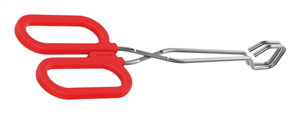 Good Cook 25888 Red/Silver Stainless Steel/Polypropylene Kitchen Tong 10 in. - Image 1 of 1