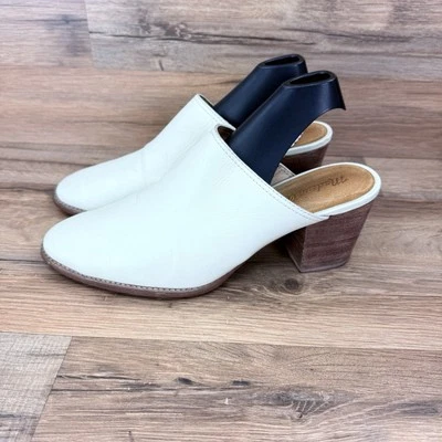 Отличный Madewell кожи Harper женщин кремовый насос Mule размер: 9 - Изображение 1 из 4