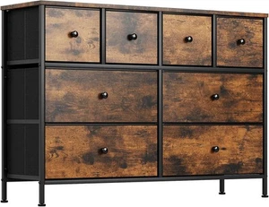 Chest of Drawers 8 Drawers Storage Cabinet House Organizers Units Metal+Fabric - Picture 1 of 14