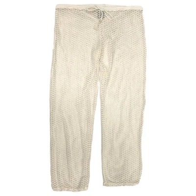 Catalina Mujer Marfil Blanco Crochet Palazzo Pantalones Traje de Baño Encubrimiento Foto 1 de 3