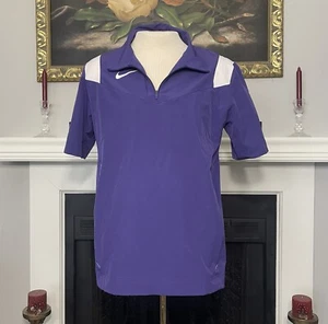Nike Lightweight Short Sleeve Coaches Shirt Jacket Medium - Picture 1 of 5