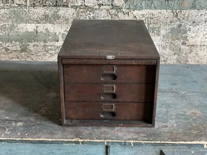Vintage United Precision Products Wood Tool Cabinet Full Gauge UPPCo Machinist - Picture 1 of 12