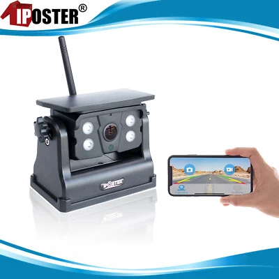Wireless Solar Magnetic Backup Camera Rec For Truck Car Trailer Rearview Reverse - Image 1 of 4