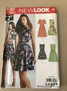 New Look Sewing Pattern 6508 Dresses w/Open or Closed Back Size 10-22 Uncut - Picture 1 of 3
