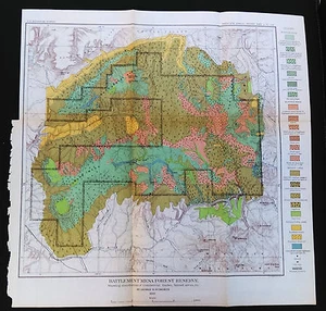 1898 Battlement Mesa Forest Reserve USGS Map - Picture 1 of 2