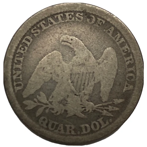 RARE ~ 1842-p ~ Seated Liberty 25c ~ Key Date ~ About Good AG ~ ONLY 88k minted! Cover