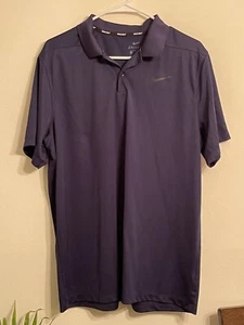 Mens Nike Golf Dri Fit Polo Shirt Navy Blue Short Sleeve Standard Fit sz L - Picture 1 of 3