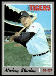 1970 Topps Baseball Card Mickey Stanley Detroit Tigers #383 NM