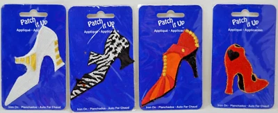 Lot of 4 Patch it Up Embroidered Iron On Patches Art and Craft Mixed Theme NIP - Image 1 of 2