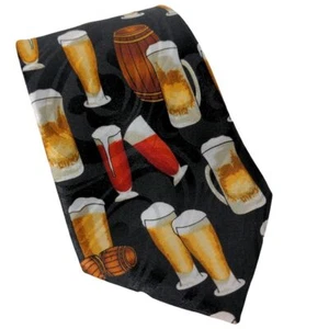 Fratello Beer Barrel Pilsner Glasses Alcohol Bartender Novelty Necktie - Picture 1 of 6