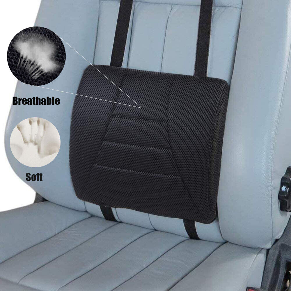 Car Lumbar Support Pillow Car Seat Back Support Cushion Memory Foam Pain Relief