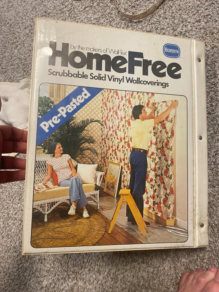 Libro de muestras de papel tapiz vintage Borden grande 13x15 páginas G2U Foto 1 de 4