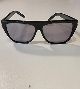 Saint Laurent New Wave SL1 dick gerahmte, flache Sonnenbrille mit Oberteil, kein Etui - Bild 1 von 7