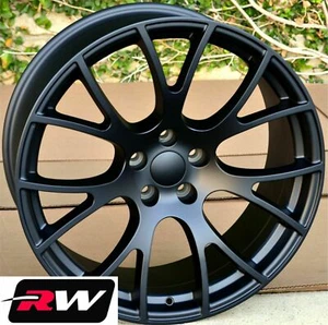 20x9" 20x10" fits Dodge Challenger Hellcat Aftermarket Wheels Matte Black Rims - Picture 1 of 6