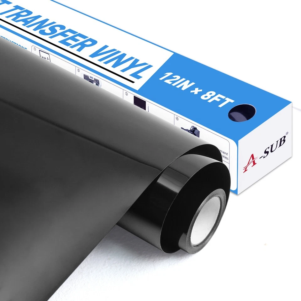 Soft Stretch Iron on Heat Transfer Vinyl Sheet 10" X 12 Feet White HTV