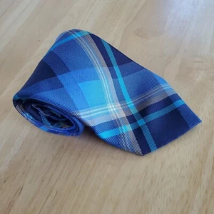 Countess Mara Men's Blue Striped Neck Tie  Repp 100% Silk 58"x3.25" - Picture 1 of 9