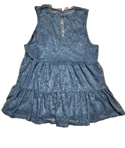💥 Torrid taglia 00 (TG. 10 US) smeraldo collo alto vestibilità e flusso splendido top pizzo - Foto 1 di 11