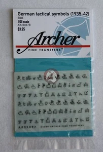 Archer 1/35 German Tactical Symbols Early War (1935-1942) WWII (Black) AR35097B - Imagen 1 de 1