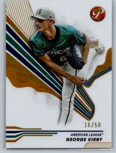 2024 Topps Pristine #296 George Kirby Pristine Gold Refractors #/50 - Picture 1 of 2