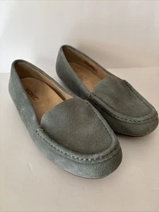 VIONIC Debbie Women's Blue Suede Slip On Loafers Shoes Moccasins Size 10 Wide - Picture 1 of 8