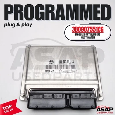 🍎 PROGRAMADO PLUG & PLAY ECM ECU 2.8L VW VOLKSWAGEN PASSAT 2002 3B0907551CG 🍎 Foto 1 de 4