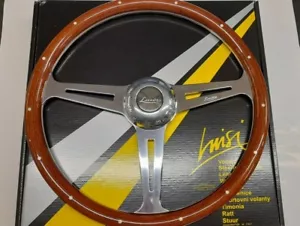 LUISI MONTECARLO EPOQUE Steering wheel mahogany glossy spokes Made in Italy NEW - Picture 1 of 6