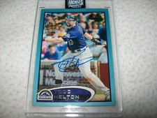 2020 TOPPS ARCHIVES 2012 TOPPS TODD HELTON AUTOGRAPH AUTO #D1/1 COLORADO ROCKIES