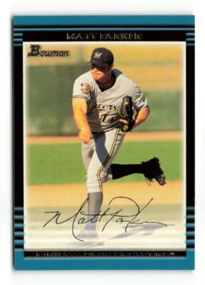 2002 Bowman #384 Matt Parker Rookie Milwaukee Brewers - Image 1 of 2