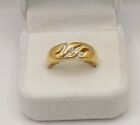 Elegant PIERRE LANG Gold Tone Ring With 3 Simple CZs Sz P1/2