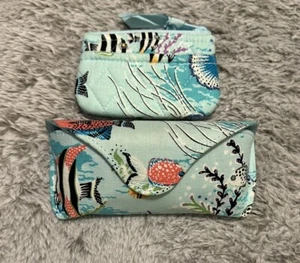 Vera Bradley Antilles Treasure Sea Fish Seashell Marine Ocean Sunglass Case - Picture 1 of 5