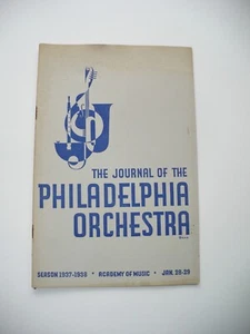 1938 PHILADELPHIA 0RCHESTRA MUSIC PROGRAM, MAHLER, ENID SZANTHO RARE PERFORMANCE - Picture 1 of 5