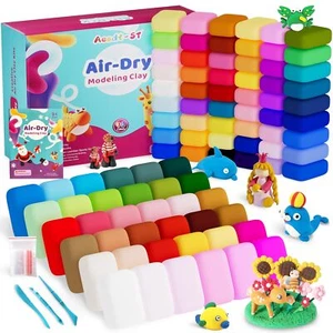 Air Dry Clay 90 Colors Modeling Clay for Kids DIY Model Magic Clay Molding Cl... - Picture 1 of 6
