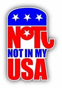 Democratic Party Car Bumper Window Sticker Decal 3.5"X5" - Picture 1 of 1