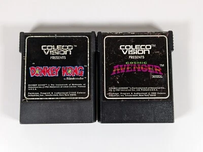 Donkey Kong & Cosmic Avenger (Coleco Vision, 1983) 2 Cart LOT Tested!🔥 - Image 1 of 3