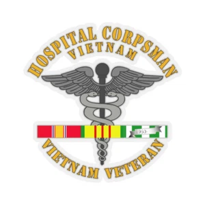 Kiss-Cut Aufkleber - Marine - Krankenhaus Corpsman mit VN SVC Bänder mit Grad wo DS - Bild 1 von 1