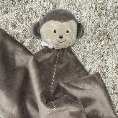 Manta Carters Mono Bebé Sonajero Lovey y Seguridad Precious Firsts Marrón Foto 1 de 4