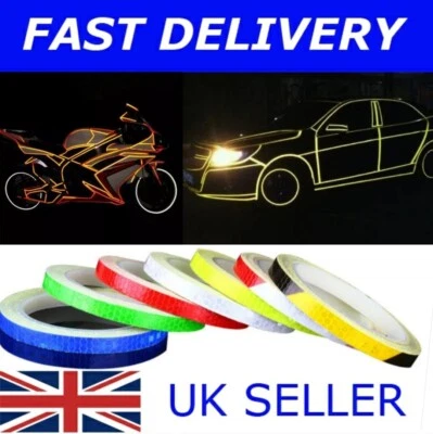 ESW LEISURE 8M Reflektierendes Band Hi Vis selbstklebend Reflektor Sicherheitsaufkleber Fahrradschild