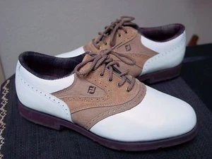 Womens FootJoy SoftJoys Terrains Leather Soft Spike Golf Golfing Shoes 6 1/2 M - Picture 1 of 1