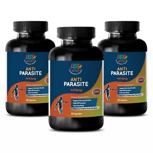 Cleanse Organic vitamins Detox - ANTI-PARASITE 1475mg - 3 Bottles 180 Capsules - Picture 1 of 12