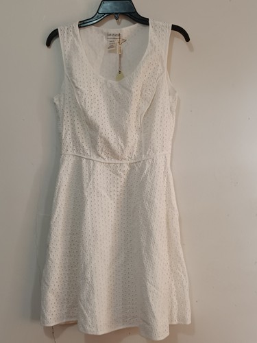 OFF WHITE Abito bianco Max Studio Specialty Products 100% cotone taglia media nuovo con etichette