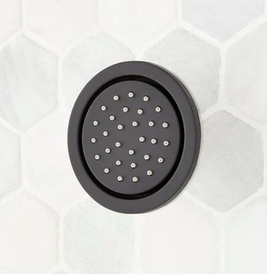 Signature Hardware 476937 4-3/4" ancho redondo montaje empotrado cuerpo de latón spray mate B Foto 1 de 4