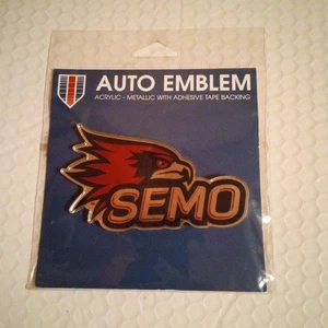 SEMO REDHAWKS Auto Emblem Acrylic Metallic With Adhesive - Win Craft - Picture 1 of 3